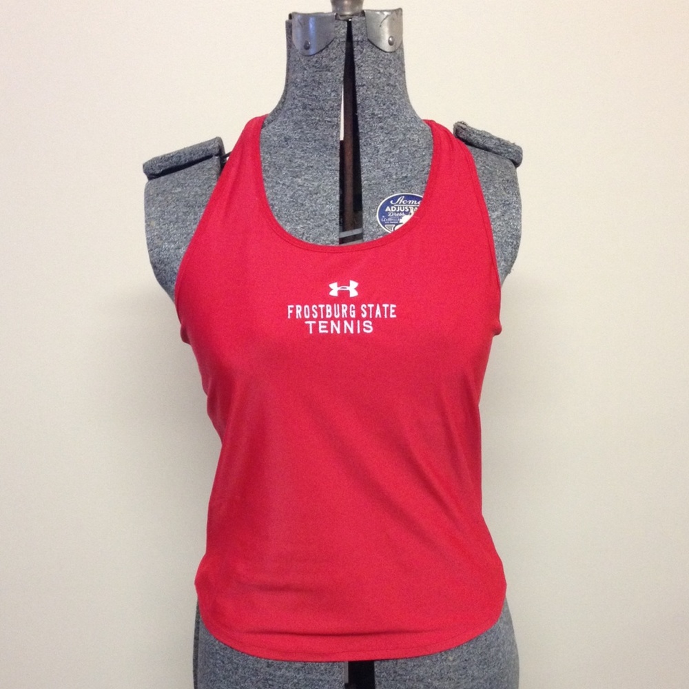 🎉HP🎉Large Red Under Armour Tank Top Frostburg State Tennis